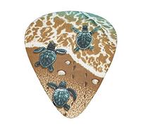 turtles on the beach Advanced guitar pick 12 pieces Three thicknesses for bass, electric guitar, acoustic guitar bag