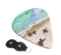 Turtles On The Beach Guitar Picks 6-Pack - Pick Set (0.46mm / 0.71mm / 0.96mm) Suitable For Guitar And Ukulele Playing