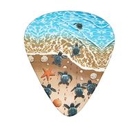 Turtles On The Beach Guitar Plectrums Classical Triangle Bass Acoustic And Electric Guitar Plectrums For Guitarists 12 Pieces