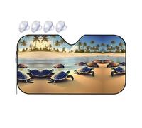 Turtles on The Beach It is a car Windshield Sun Visor, which Does not take up Too Much Space and Protects The Environment Inside The car.