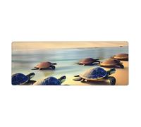 Turtles on The Beach Keyboard pad, Non-Slip, Suitable for Office and Home, 80 x 30 cm.