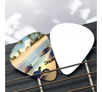 turtles on the beach Patterned guitar pick set - (thin/medium/thick), widely compatible with all kinds of stringed instruments,