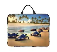 Turtles on The Beach Printed Laptop Sleeve 16.5 * 12.2", Business and Casual Dual use, Suitable for Some laptops