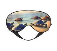 Turtles On The Beach Soft Eye Mask. Unisex, Comfortable and Breathable, Suitable for Daily Rest. Helps You Quickly Enter Deep Sleep.