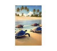 Turtles on the Beach Unbreakable Polycarbonate Switch Plate-Modern 1 Gang Light Cover for Home Office with Matching Screws