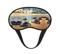 Turtles on The Beach Universal Lightweight Eye Mask: Great for Travel, Office Naps and Shift Work. Provides a Comfortable Sleeping Environment
