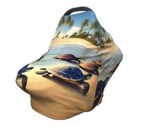 turtles on The beach Versatile full-print Stroller Chair Cover/Nursing Cover, specially designed for your baby