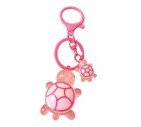 Turtles Shaped Keychain Tortoise Charm for Keys and Bags Lightweight Animal Shape Keyring Pendant Purse Decoration, Light Pink, 3.1x11.5cm