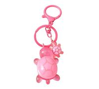 Turtles Shaped Keychain Tortoise Charm for Keys and Bags Lightweight Animal Shape Keyring Pendant Purse Decoration, Pink, 3.1x11.5cm