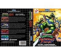 Turtles Tournament Fighters Mega Drive Replacement Box Art Case Insert Only