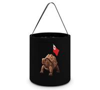 Turtles with Tonga Flag Large Easter Basket Candy Bags Canva Tote Bag Portable Hallowee Bucket