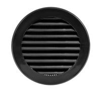 TURvent 100mm Air Vent Cover - 4 inch Black Ventilation Grille for Wall and Ceiling - Round Plastic Louver for Exhaust and Supply HVAC Systems - Ducting Covers