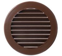 TURvent 100mm Air Vent Cover - 4 inch Brown Ventilation Grille for Wall and Ceiling - Round Plastic Louver for Exhaust and Supply HVAC Systems - Ducting Covers