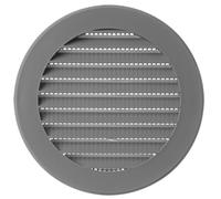 TURvent 100mm Air Vent Cover - 4 inch Grey Ventilation Grille for Wall and Ceiling - Round Plastic Louver for Exhaust and Supply HVAC Systems - Ducting Covers