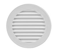 TURvent 100mm Air Vent Cover - 4 inch White Ventilation Grille for Wall and Ceiling - Round Plastic Louver for Exhaust and Supply HVAC Systems - Ducting Covers