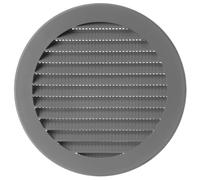 TURvent 125mm Air Vent Cover - 5 inch Grey Ventilation Grille for Wall and Ceiling - Round Plastic Louver for Exhaust and Supply HVAC Systems - Ducting Covers