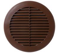 TURvent 150mm Air Vent Cover - 6 inch Brown Ventilation Grille for Wall and Ceiling - Round Plastic Louver for Exhaust and Supply HVAC Systems - Ducting Covers