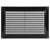 TURvent 250x170mm Air Vent Cover - 10x7 inch Black Ventilation Grille for Wall and Ceiling - Rectangular Plastic Louver for Exhaust and Supply HVAC Systems - Flat Ducting Opening Covers
