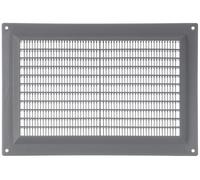 TURvent 250x170mm Air Vent Cover - 10x7 inch Grey Ventilation Grille for Wall and Ceiling - Rectangular Plastic Louver for Exhaust and Supply HVAC Systems - Flat Ducting Opening Covers