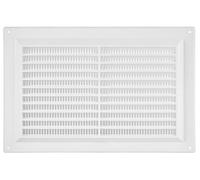 TURvent 250x170mm Air Vent Cover - 10x7 inch White Ventilation Grille for Wall and Ceiling - Rectangular Plastic Louver for Exhaust and Supply HVAC Systems - Flat Ducting Opening Covers