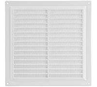 TURvent 250x250mm Air Vent Cover - 10x10 inch White Ventilation Grille for Wall and Ceiling - Rectangular Plastic Louver for Exhaust and Supply HVAC Systems - Flat Ducting Opening Covers