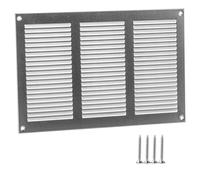TURvent 300x200mm Vent Cover - Galvanised 12x8 Inch Air Grille for Wall & Ceiling - Metal Ventilation Grille with Insect Mesh - Rectangular Vent Cover for Indoor & Outdoor Use