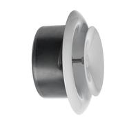 TURvent 4 inch White Metal Diffuser - 100mm Adjustable Vent for Wall - Ceiling Duct Cover - Supply Air Valve - Round Ventilation Covers for Bathroom Kitchen Garage