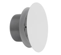 TURvent 4 inch White Metal Diffuser - 100mm Adjustable Vent for Wall - Ceiling Duct Cover with Front Plate - Universal Valve for Exhaust an Supply Air - Round Ventilation Covers for Bathroom Kitchen