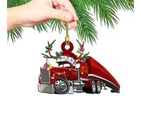 TURWXGSO 1PC Christmas Ornaments Hanging Decoration Gift Product Personalized Family Iron Fire Truck, Excavator,Excavator Pendant for Christmas Tree Party Home Office Decor