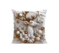 TURWXGSO Christmas Baubles Christmas Pillow Cover Holiday Decoration Sofa Decoration Linen Pillow Home Sofa Holiday Cover 45x45cm Decorations for DIY Festival Home Dec