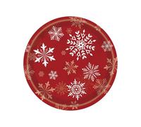 TURWXGSO Christmas Decorations 20pcs Snowflakes Red Christmas Year Theme Party Tableware Set Disposable Decorative Tableware Paper Set Seasonal Décor