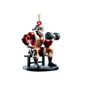 TURWXGSO Christmas Decorations Christmas Decorations Ornaments Big Tree Ornaments for Coworkers Tree Two Pendant Decoration Double Print Fitness Muscle Santa