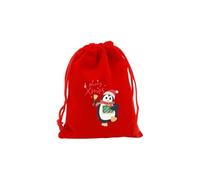 TURWXGSO Christmas Decorations Christmas Flannel Bag Apples Candy Packaging Bag Drawstring Flannel Small With Drawstring 7.87x5.91in