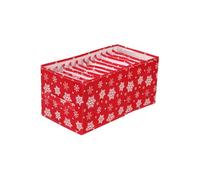 TURWXGSO Christmas Figurine Ornaments Foldable Christmas Snowflake Pattern Underwear And Jeans Storage Box Drawer Style Organizer for Bras Panties And Clothing Storage Solutions