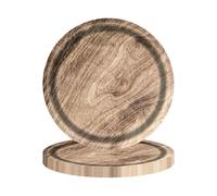 TURWXGSO Christmas Home Accessories 10 Pieces Camping Wood Grain Dinner Plates Hunters Plates Hunting Birthday Party Decorations Lumberjack Dinner Camping Party Decorations for Xmas Tree Hanging