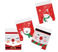 TURWXGSO Christmas OPP Candy Packaging Bags Biscuits Snacks Self Adhesive Bags Biscuits Food Packaging for Xmas Tree Hanging Festivel Holiday Home Decorations