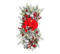 TURWXGSO Christmas Ornaments Christmas Rattan Upside Down Tree Wall Hanging Door Hanging Restaurant Decoration Xmas Tree Baubles Festival Gifts for Evening Party