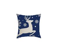 TURWXGSO Christmas Pillow Covers 18x18 Inch Red And White Snowflake And Deer Pattern Xmas Decorative Throw Cushion Cases for Home Sofa Couch Bed Car Decoration