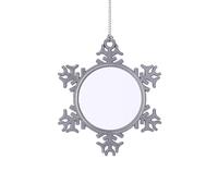 TURWXGSO Christmas Sublimation Metal Snowflake Hanging Christmas Tree Decoration In Europe And The United States Heat Sublimation Blank Tree Hanging Decor