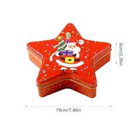 TURWXGSO Christmas Tin Candy Box Christmas Chocolate Candy Packaging Box | Wedding Star Shaped Tin Empty Decoration Home Decoration Snack Storage Star-Shaped For Wedding Chocolate Storage
