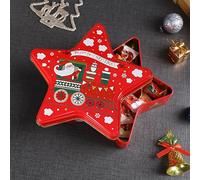 TURWXGSO Christmas Tin Candy Box Christmas Chocolate Candy Packaging Box | Wedding Star Shaped Tin Empty Decoration Home Decoration Snack Storage Star-Shaped For Wedding Chocolate Storage