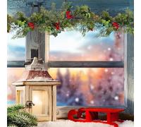 TURWXGSO Christmas Tree Ornaments Artificial Christmas Wreath Decorations Outdoor Indoor Quality Home Garden Artificial Soft Wrap Party Decorations for Evening Party