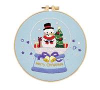 TURWXGSO Figurine Ornaments Christmas Cartoons English Embroidery Diy Material Package Round Lus Embroidery Living Room Decoration Pendant Indoor Christmas Decorations for Decoration We