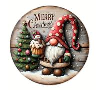 TURWXGSO Figurine Ornaments Merry Christmas Wooden Round Sign Decorative Xmas Tree Decorations Home Decor Festival for Christmas Decoration Wedding Birthday Party Decor
