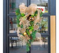 TURWXGSO Golden Christmas Flowers Upside Trees Christmas Wreaths Shopping Malls Rattan Decorations for Home Decor DIY Crafts Tree Fall Winter Decor