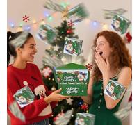 TURWXGSO Hanging Ornaments Merry Christmas Surprise Box Box Creating Surprising Red Bouncing Romantic Christmas for Xmas Tree Winter Year Party Supplies