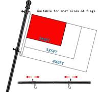 TURWXGSO Holiday Decor Wall Mounted Flagpole Kit With Winding 360 Degree Rotating Ring Stainless Steel Flagpole Kit Suitable For Houses Gardens Courtyards Outdoor Fences Christmas for Xmas Tree W