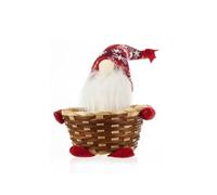 TURWXGSO Home Decor Christmas Rattan Fruit Basket Candy Basket Faceless Head Christmas Items Home Table Utensils Xmas Ornaments for Tree Decoration