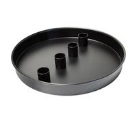 TURWXGSO House Christmas Scene Decoration Magnetic Candle Tray for Taper Candles 23 Cm Round Metal Candle With 4 Magnetic Holders Decorative Tray Festive Advent Stand Decor