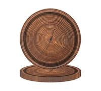 TURWXGSO Indoor Christmas Decorations 10 Pieces Camping Wood Grain Dinner Plates Hunters Plates Hunting Birthday Party Decorations Lumberjack Dinner Camping Party for Home Craft